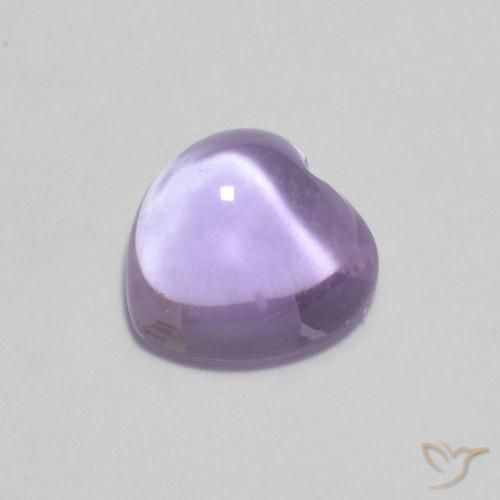 Ametista Violeta claro Natural 0.93ct, Coração, Transparente