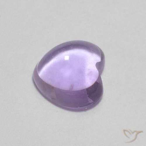 Ametista Violeta claro Natural 0.93ct, Coração, Transparente