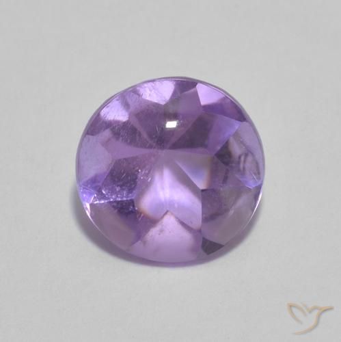 1.33ct Natural Violeta médio Ametista, Redondo, Transparente