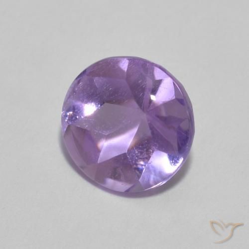 Ametista Violeta médio Natural 1.33ct, Redondo, Transparente