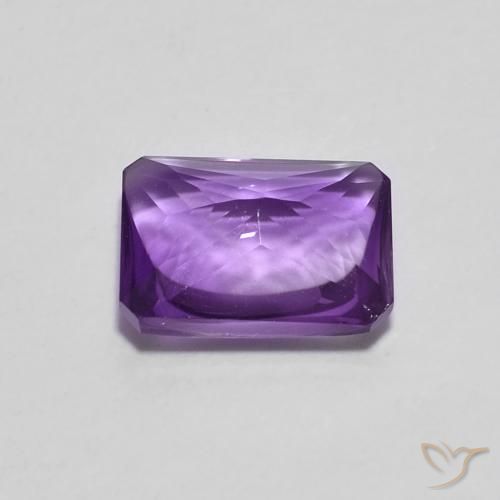 Ametista Violeta Profundo Natural 1.38ct, Corte Octógono / Esmeralda, Transparente