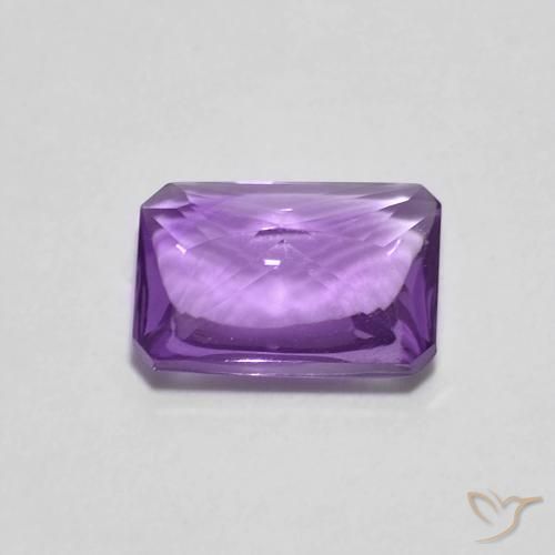 Ametista Violeta Profundo Natural 1.27ct, Corte Octógono / Esmeralda, Transparente