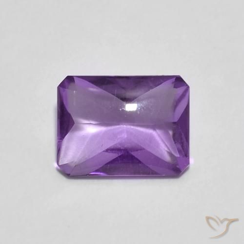 1.35ct Natural Violeta Intenso Ametista, Corte Esmeralda, Transparente