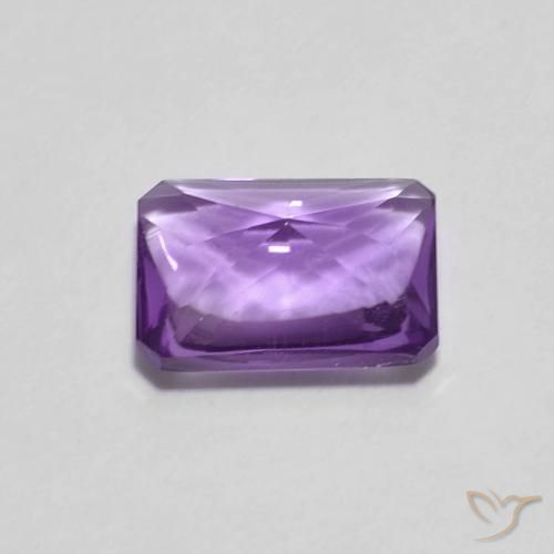Ametista Violeta Intenso Natural 1.35ct, Corte Octógono / Esmeralda, Transparente