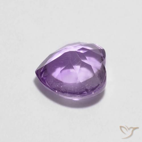Ametista Violeta Profundo Natural 0.89ct, Coração, Transparente