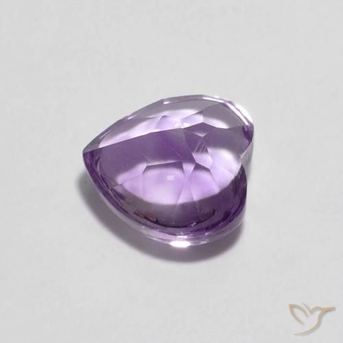 Ametista íris violeta Natural 0.88ct, Coração, Transparente