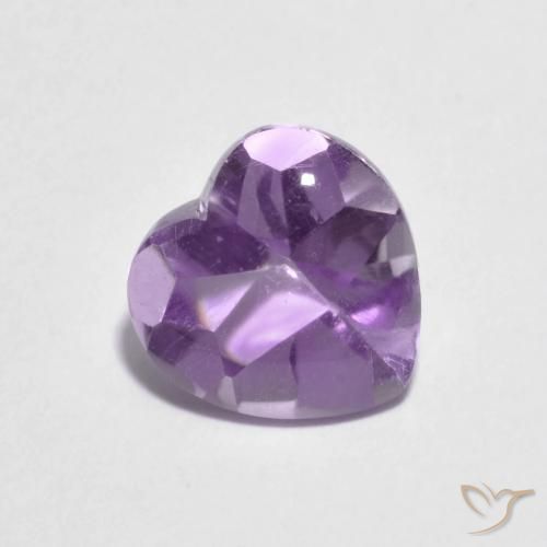 1.97ct Natural íris violeta Ametista, Coração, Transparente