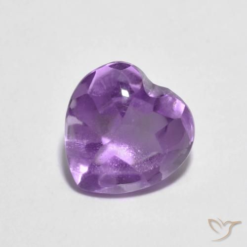 2.02ct Natural íris violeta Ametista, Coração, Transparente