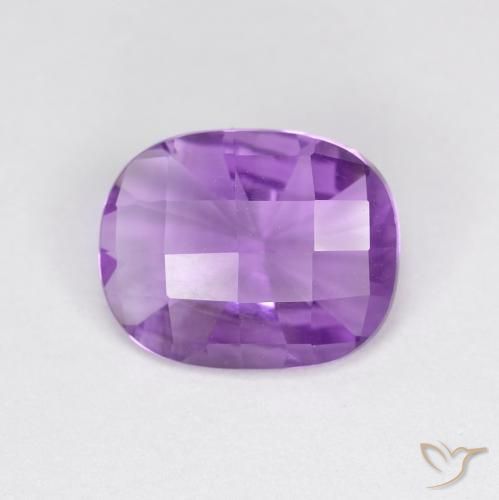 Ametista Violeta Púrpura Médio Natural 2.22ct, Almofada, VVS