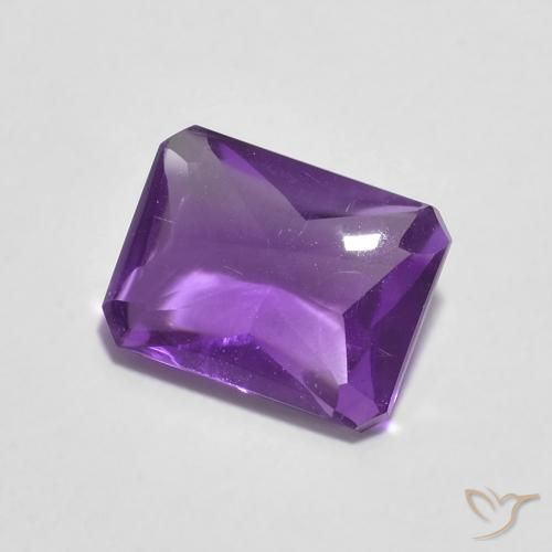 Ametista Medium Dark-Violet Natural 1.34ct, Corte Octógono / Esmeralda, Transparente