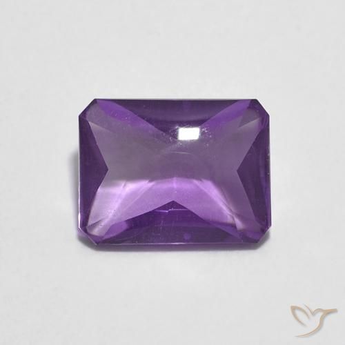 1.39ct Natural Violeta rosado Ametista, Corte Esmeralda, Transparente