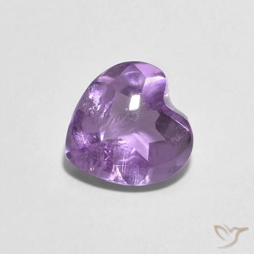 1.94ct Natural Violeta rosado Ametista, Coração, Transparente