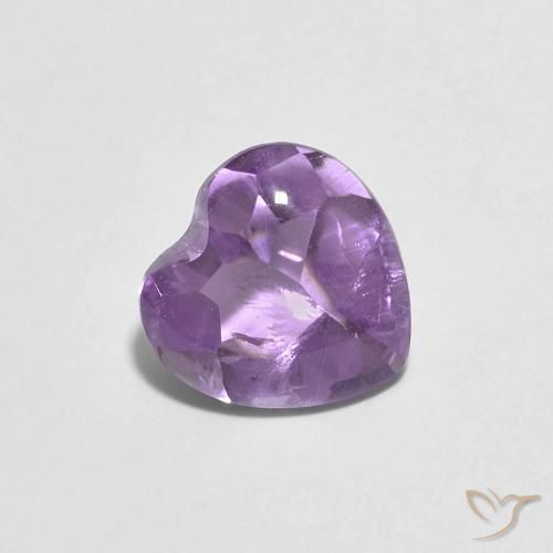 Ametista Violeta rosado Natural 1.94ct, Coração, Transparente