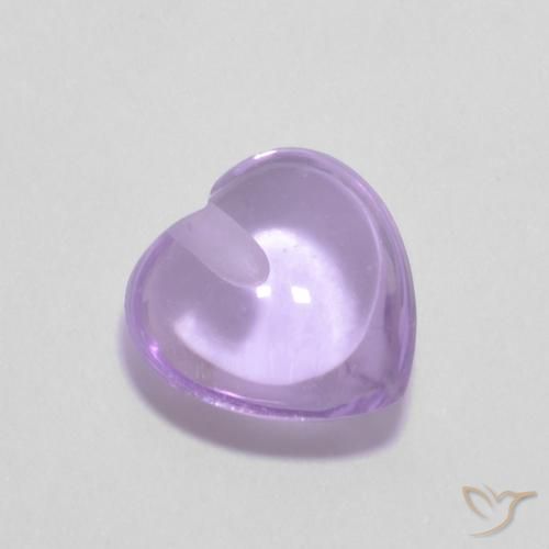 Ametista Medium Light-Violet Natural 0.95ct, Coração, Transparente