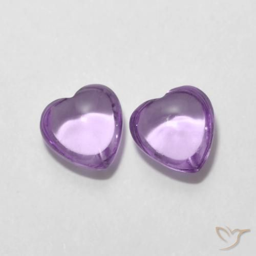 1.66ctw Natural Violeta Rosado Médio Ametista, Coração, Transparente
