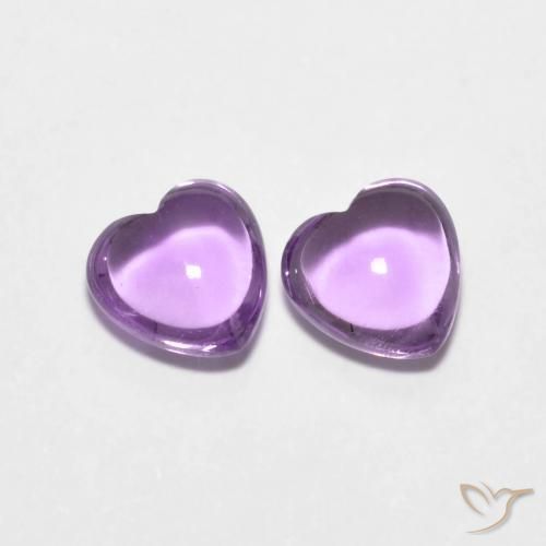 1.62ctw Natural Violeta rosado Ametista, Coração, Transparente