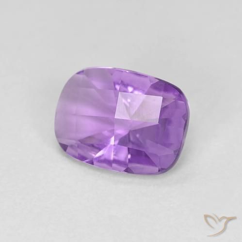 Ametista Violeta rosado Natural 1.10ct, Almofada, VVS