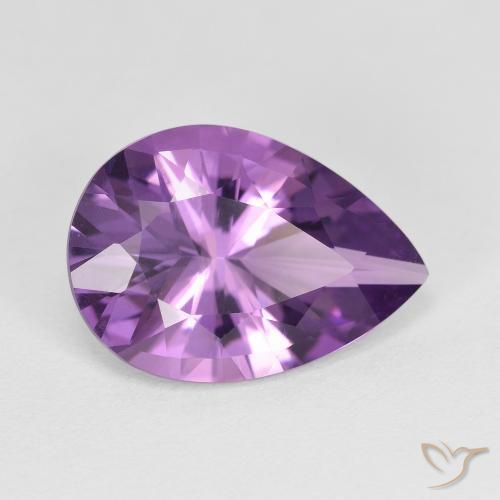 4.47ct Natural Violeta Claro-Médio Ametista, Formato de pêra, VVS