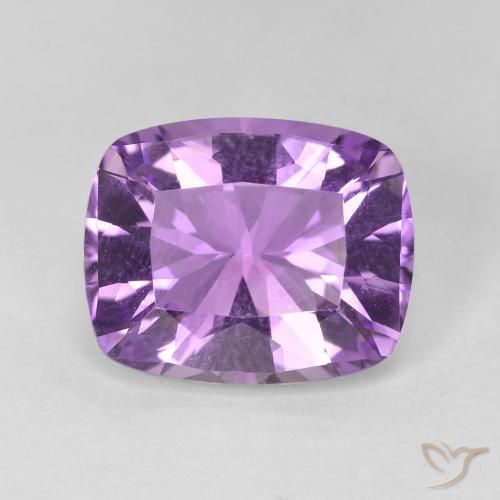 5.68ct Natural Violeta Rosado Profundo Ametista, Almofada, VVS
