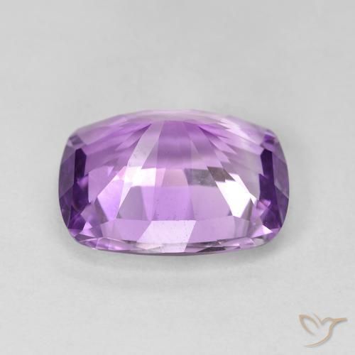 Ametista Violeta Rosado Profundo Natural 5.68ct, Almofada, VVS