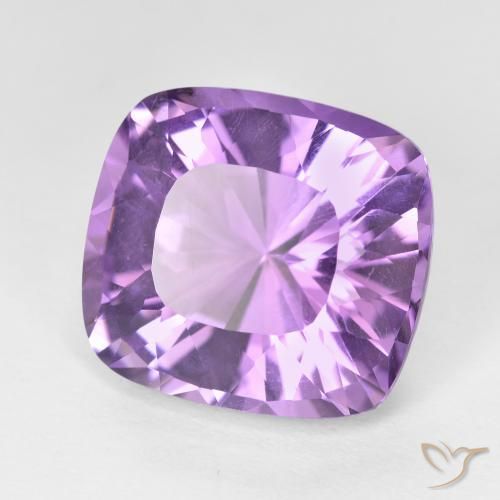 Ametista Violeta Rosado Médio Natural 8.55ct, Almofada, VVS