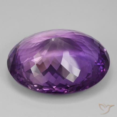 Ametista Violeta rosa médio Natural 93.86ct, oval, IF