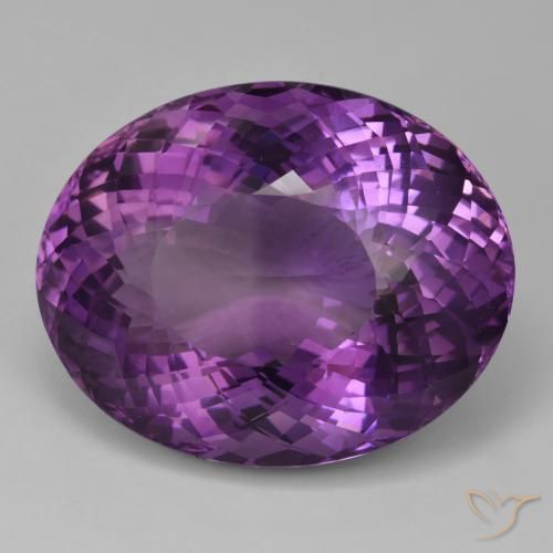 Ametista Violeta Púrpura Natural 95.20ct, Corte Oval, VVS