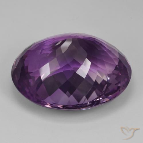 Ametista Violeta Púrpura Natural 95.20ct, Corte Oval, VVS