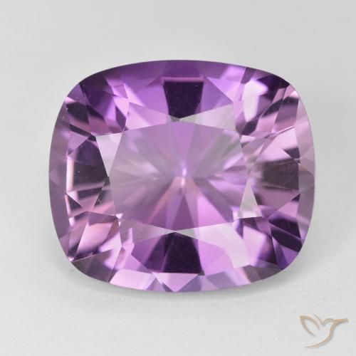 10.07ct Natural Violeta Claro-Médio Ametista, Almofada, VVS
