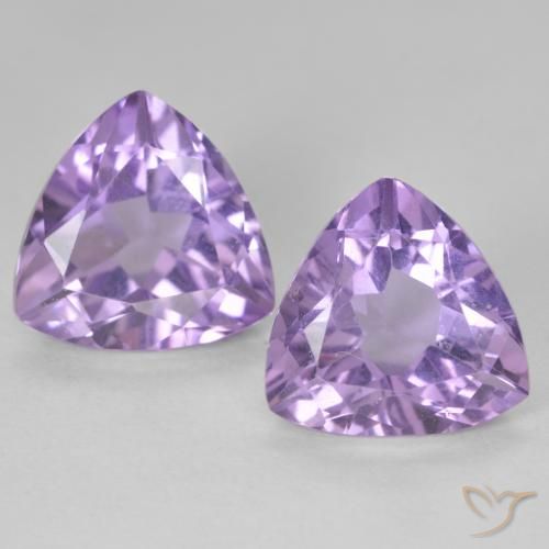 5.70ctw Natural Violeta rosado Ametista, Trilhão, VS