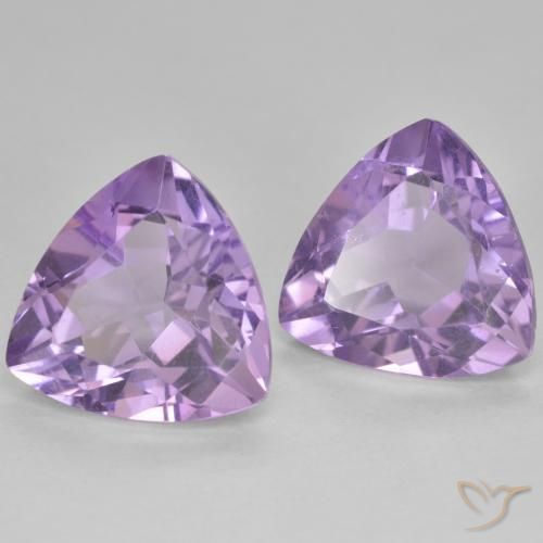 Pedras preciosas de Ametista Violeta rosado natural de 5.70 ct, Trilhão, VS