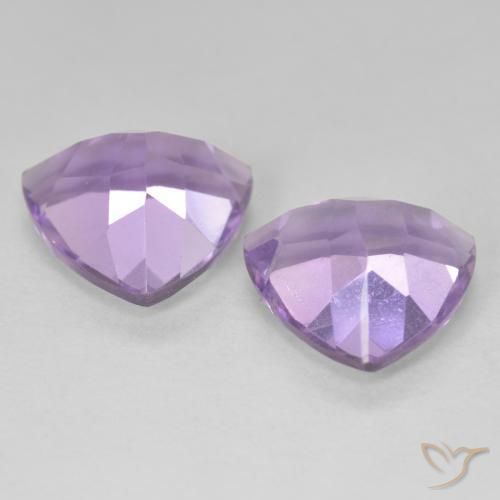 Pedras preciosas de Ametista Violeta rosado natural de 5.70 ct, Trilhão, VS