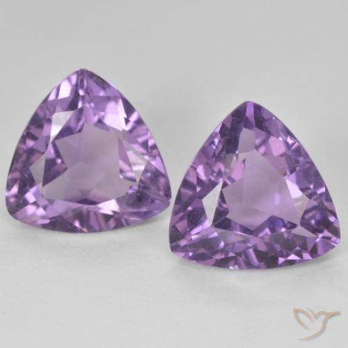 Pedras preciosas de Ametista Berinjela Violeta natural de 5.62 ct, Trilhão, VVS-VS