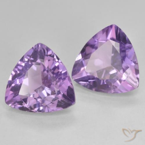 Pedras preciosas de Ametista Violeta médio natural de 5.55 ct, Trilhão, VS