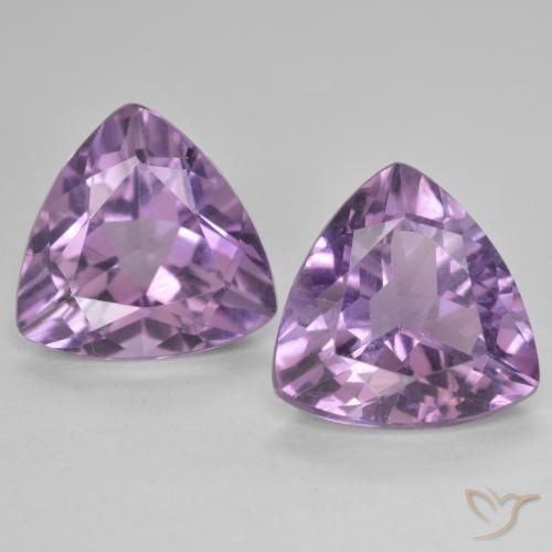 5.76ctw Natural Violeta Claro-Médio Ametista, Trilhão, VS