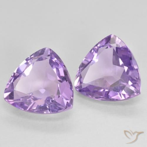 Pedras preciosas de Ametista Profundo Iris Violeta natural de 5.86 ct, Trilhão, VVS-VS