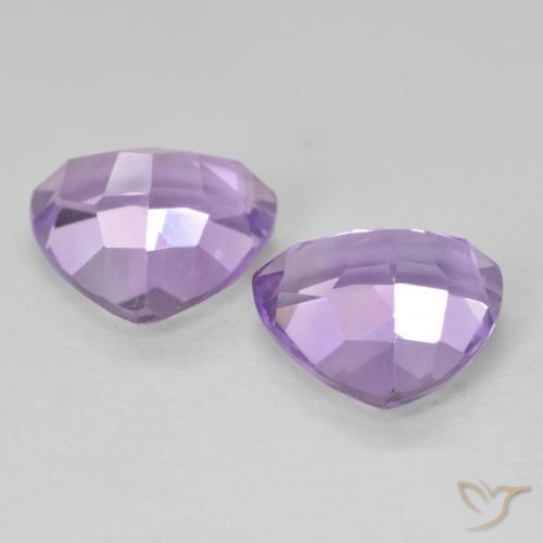 Pedras preciosas de Ametista Profundo Iris Violeta natural de 5.86 ct, Trilhão, VVS-VS