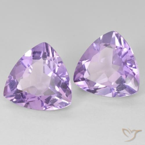 Pedras preciosas de Ametista Violeta rosado natural de 5.67 ct, Trilhão, VVS-VS