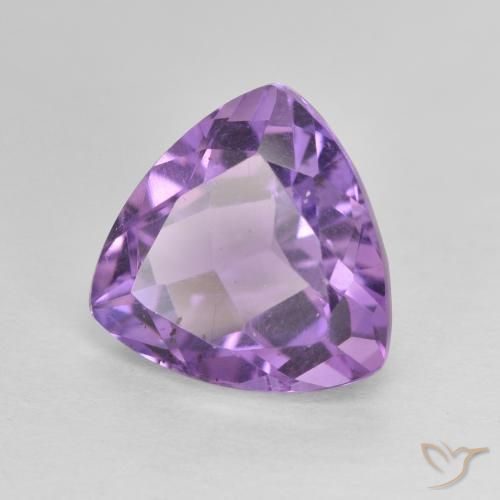 Ametista Violeta Púrpura Natural 3.19ct, Trilhão, VVS-VS