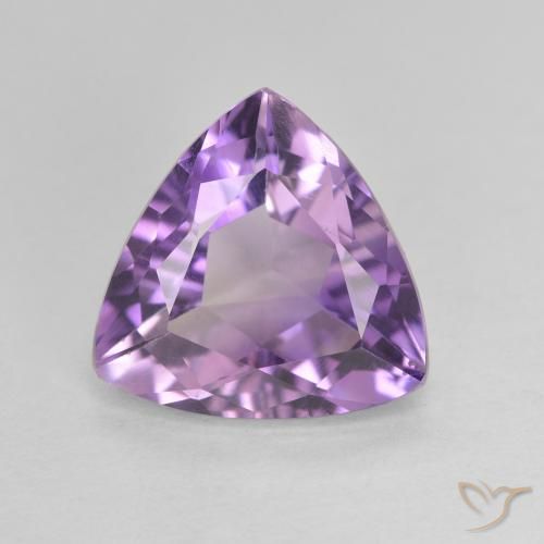 2.58ct Natural Medium Light Purplish-Violet Ametista, Trilhão, VVS-VS