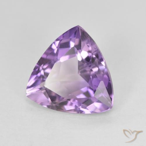Ametista Medium Light Purplish-Violet Natural 2.58ct, Trilhão, VVS-VS