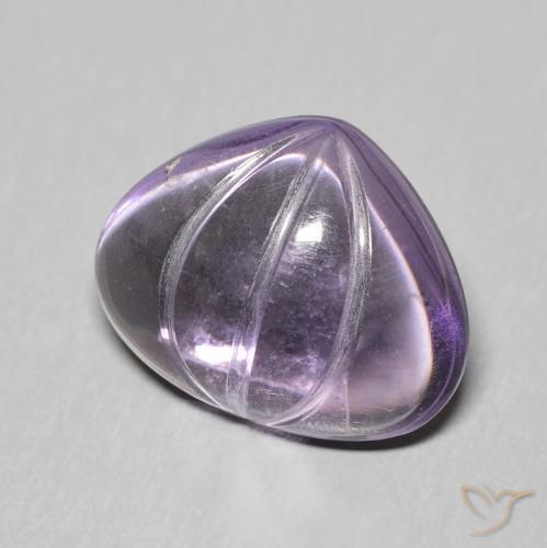 Ametista Violeta Púrpura Natural 5.85ct, Formato de pêra, Transparente