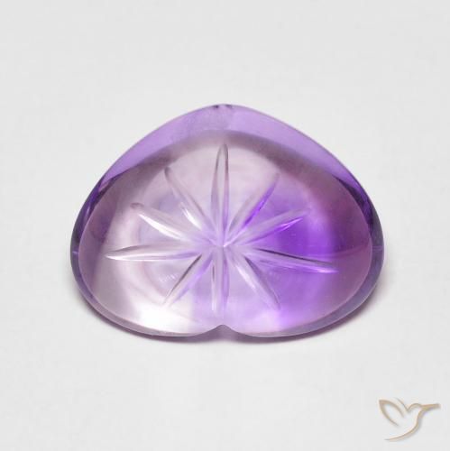 5.99ct Natural Violeta médio Ametista, Coração, Transparente
