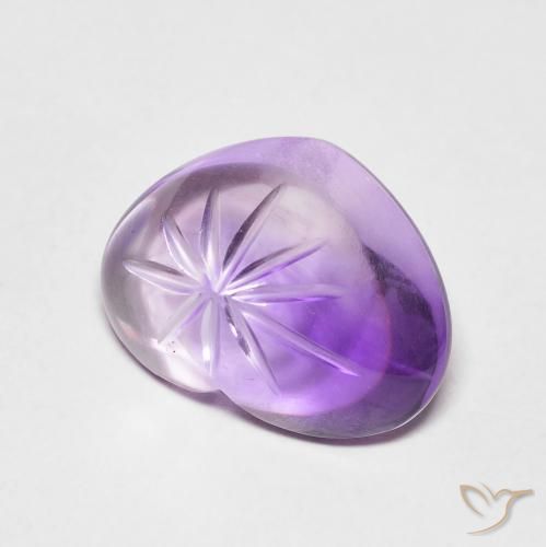 Ametista Violeta médio Natural 5.99ct, Coração, Transparente