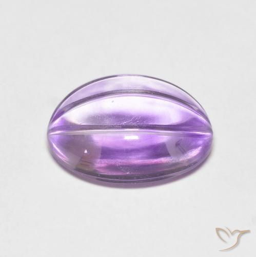 Ametista íris violeta Natural 5.71ct, oval, Transparente