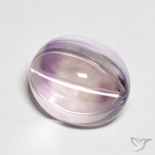 Ametista Violeta claro de íris Natural 5.44ct, oval, Transparente