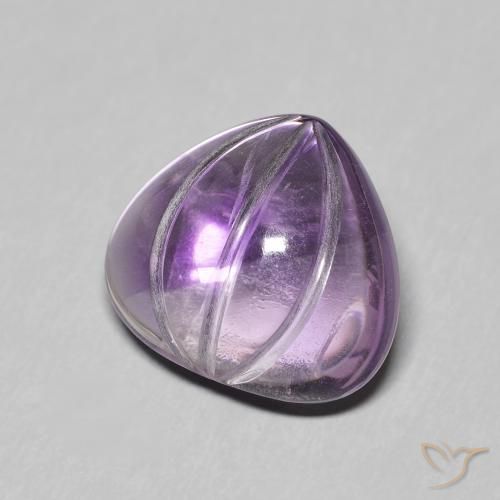 Ametista Medium Light Purplish-Violet Natural 5.56ct, Formato de pêra, Transparente