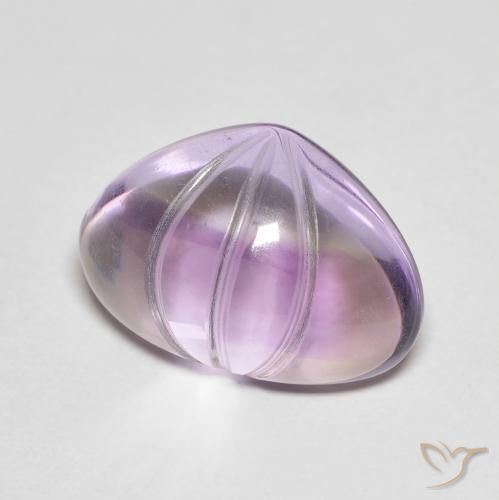 Ametista Violeta médio Natural 5.90ct, Formato de pêra, Transparente