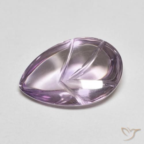 7.22ct Natural Violeta Claro-Médio Ametista, Formato de pêra, Transparente