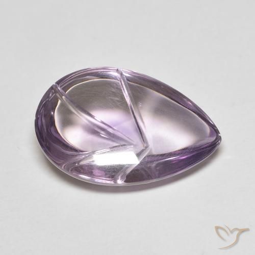 Ametista Violeta Claro-Médio Natural 7.22ct, Formato de pêra, Transparente